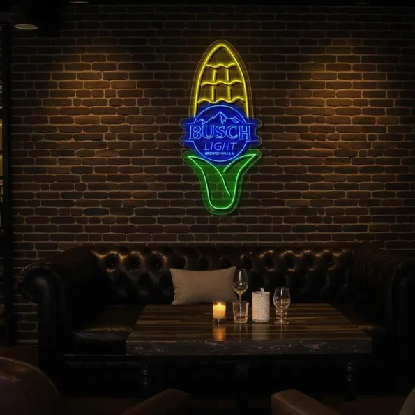 bright and bold busch light neon sign for unique home decor premium grade.webp