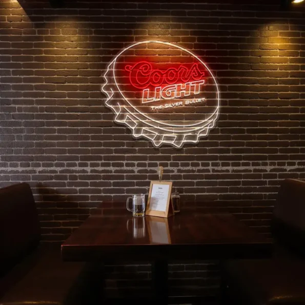 capture the vibe unique coors light neon sign for home bars premium grade.webp
