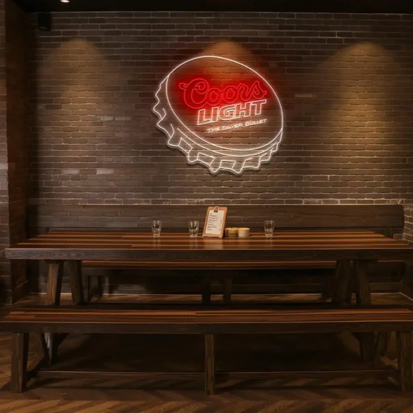 capture the vibe unique coors light neon sign for home bars trendy.webp