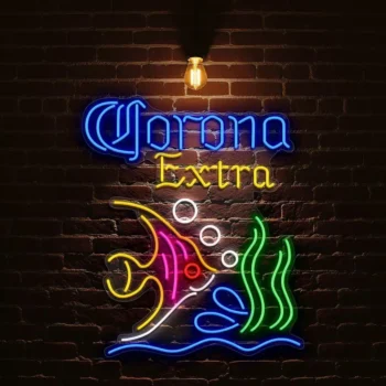 colorful neon fish sign for a vibrant bar or home decor best selling.webp