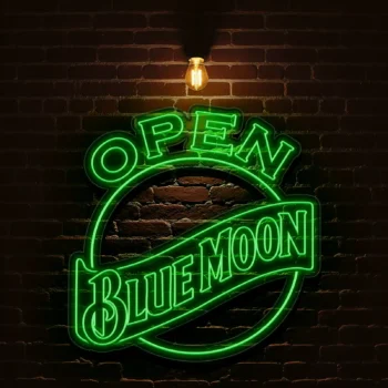 illuminate your space with unique open blue moon neon signs fashion forward.webp