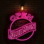 illuminate your space with unique open blue moon neon signs best selling.webp