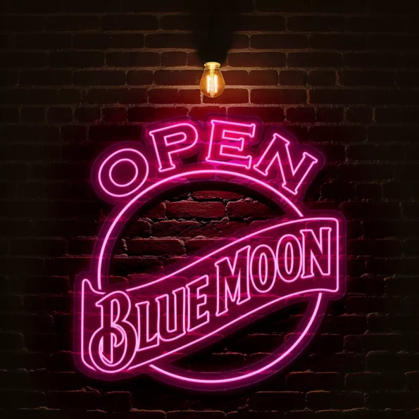 illuminate your space with unique open blue moon neon signs latest model.webp