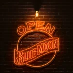 illuminate your space with unique open blue moon neon signs best selling.webp