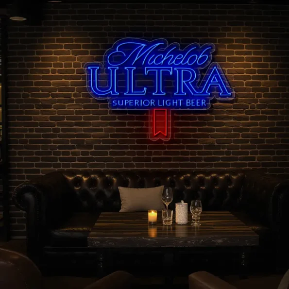michelob ultra neon sign illuminate your space with style premium grade.webp