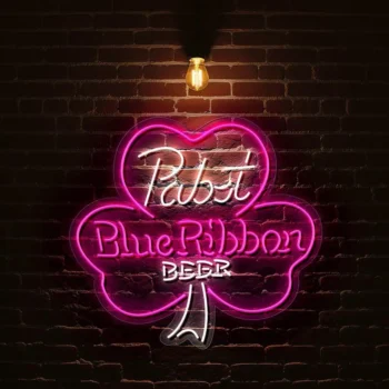 pabst blue ribbon neon sign vintage style for bar decor best selling.webp