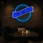 stunning blue neon moon sign for unique home decor ideas best selling.webp