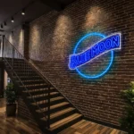 stunning blue neon moon sign for unique home decor ideas best selling.webp