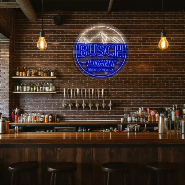 stunning busch light neon sign for ultimate bar decor high quality.webp