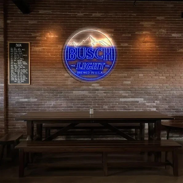 stunning busch light neon sign for ultimate bar decor premium grade.webp