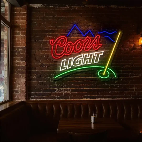 stunning coors light neon sign for bar and home decor lovers high quality.webp