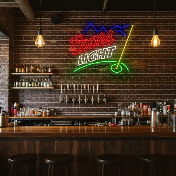 stunning coors light neon sign for bar and home decor lovers trendy.webp