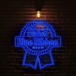 stunning neon blue ribbon sign for beer lovers and collectors best selling.webp