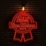 stunning neon blue ribbon sign for beer lovers and collectors best selling.webp