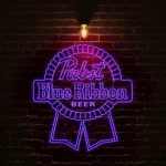 stunning neon blue ribbon sign for beer lovers and collectors best selling.webp