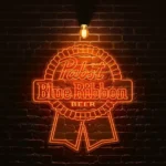 stunning neon blue ribbon sign for beer lovers and collectors best selling.webp