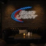 stunning neon bud light sign for sports bars and home decor best selling.webp