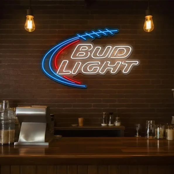 stunning neon bud light sign for sports bars and home decor new arrival.webp