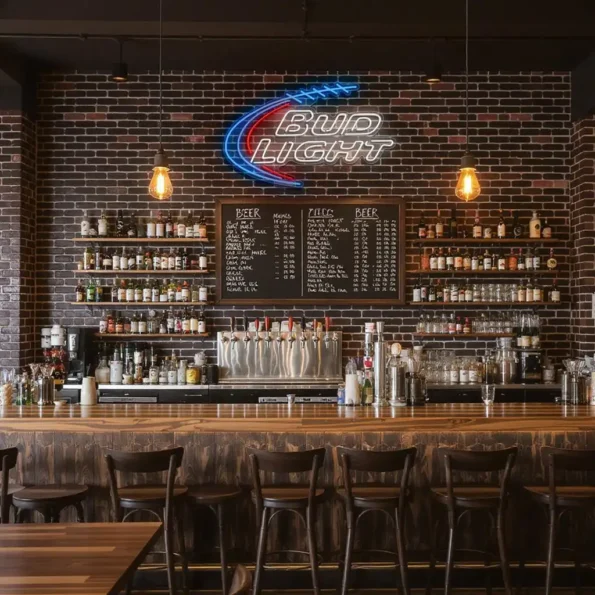 stunning neon bud light sign for sports bars and home decor trendy.webp