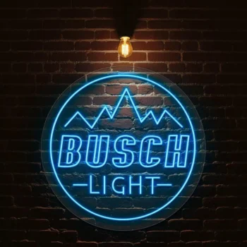 stunning neon busch light sign design for your home bar decor best selling.webp