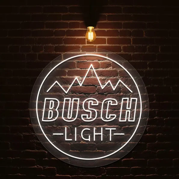 stunning neon busch light sign design for your home bar decor high quality.webp