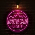 stunning neon busch light sign design for your home bar decor best selling.webp