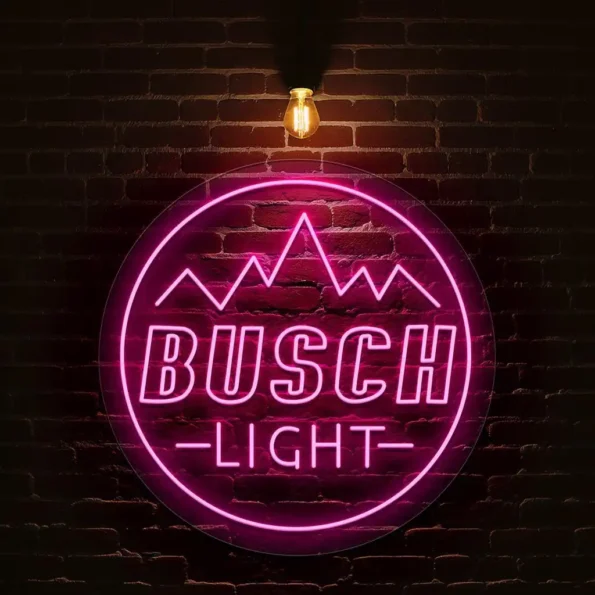 stunning neon busch light sign design for your home bar decor latest model.webp