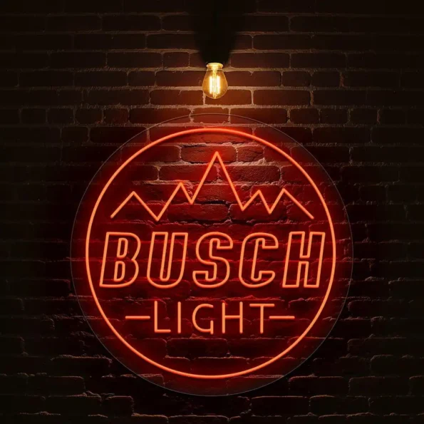 stunning neon busch light sign design for your home bar decor new arrival.webp