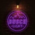 stunning neon busch light sign design for your home bar decor best selling.webp