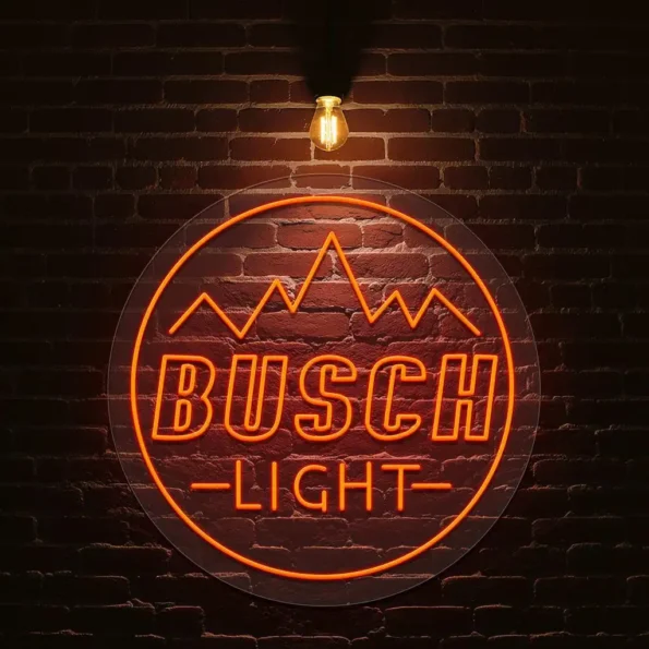 stunning neon busch light sign design for your home bar decor trendy.webp