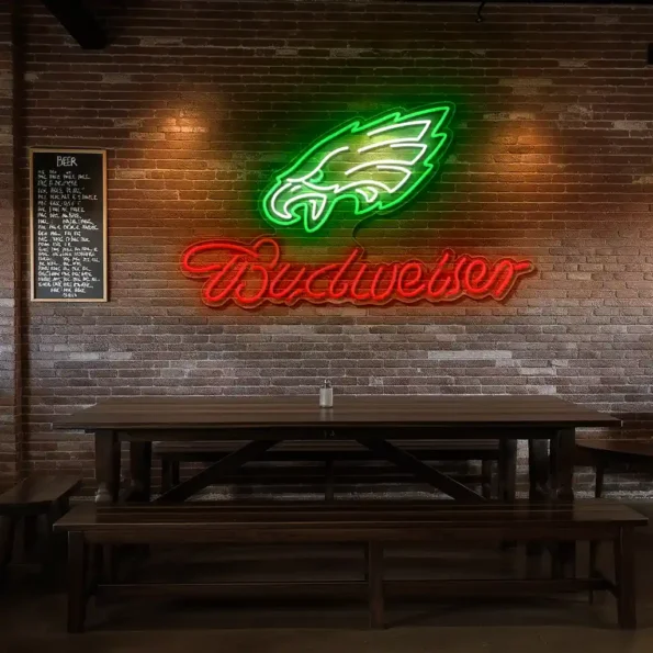 stunning neon signs eagles and budweiser for your space decor latest model.webp