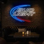 stylish bud light neon sign eye catching bar decor idea best selling.webp