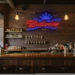 stylish budweiser neon sign perfect for home bar decoration best selling.webp
