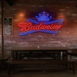 stylish budweiser neon sign perfect for home bar decoration best selling.webp