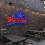 stylish budweiser neon sign perfect for home bar decoration best selling.webp