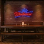 stylish budweiser neon sign perfect for home bar decoration best selling.webp