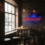 stylish budweiser neon sign perfect for home bar decoration best selling.webp
