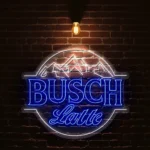 stylish busch latte neon sign for unique home decor lighting best selling.webp