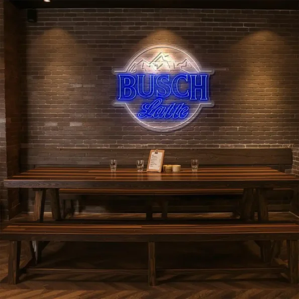 stylish busch latte neon sign for unique home decor lighting latest model.webp