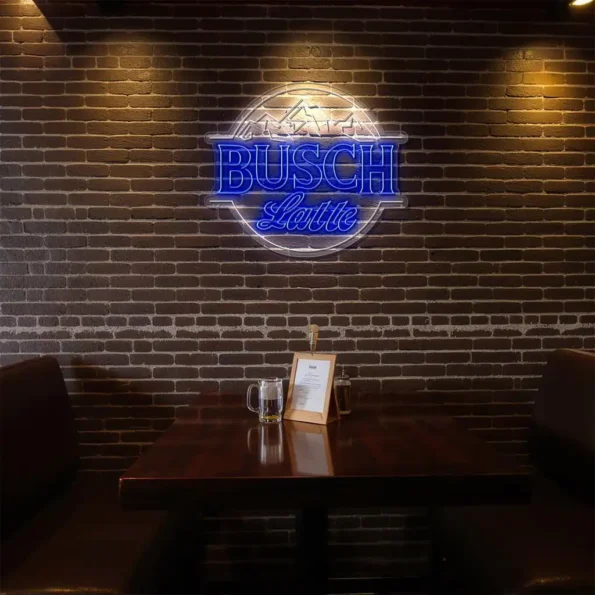 stylish busch latte neon sign for unique home decor lighting new arrival.webp