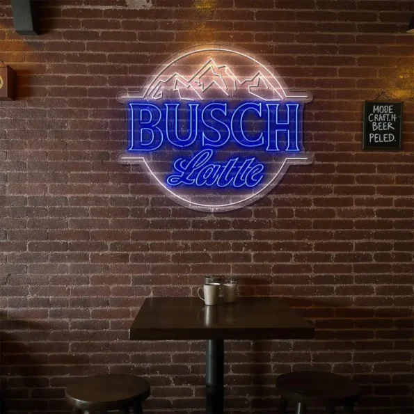 stylish busch latte neon sign for unique home decor lighting trendy.webp