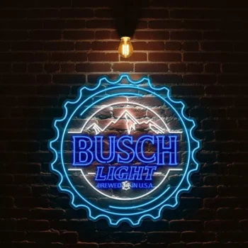 stylish busch light neon sign for your home bar decor best selling.webp