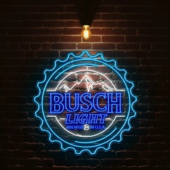 stylish busch light neon sign for your home bar decor best selling.webp