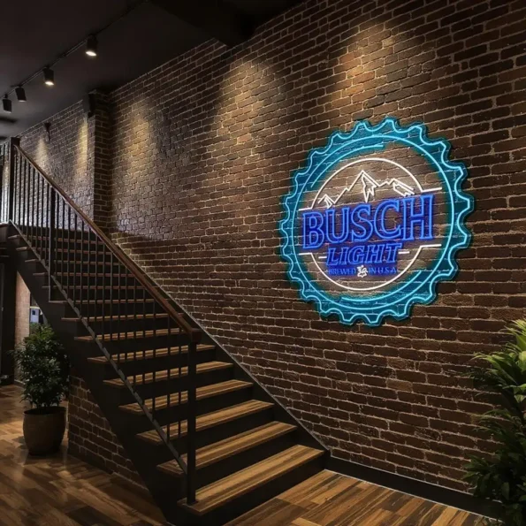 stylish busch light neon sign for your home bar decor premium grade.webp