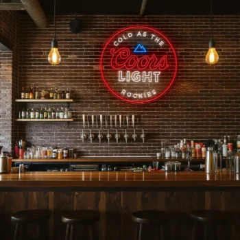 stylish coors light neon sign brighten your space effortlessly fashion forward.webp