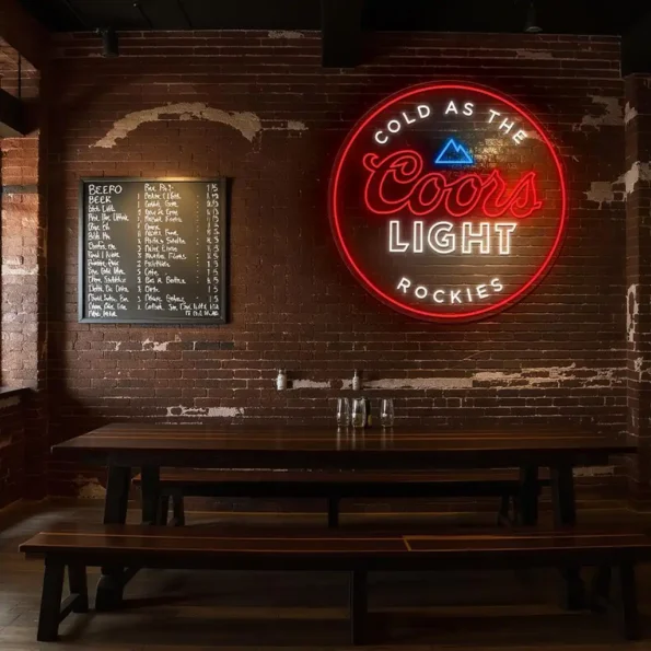 stylish coors light neon sign brighten your space effortlessly high quality.webp