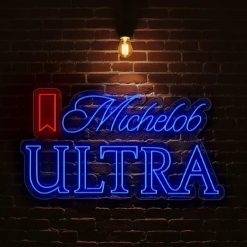 stylish michelob ultra neon sign for home bar decor best selling.webp