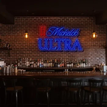 stylish michelob ultra neon sign for home bar decor fashion forward.webp