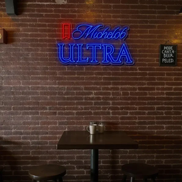 stylish michelob ultra neon sign for home bar decor trendy.webp
