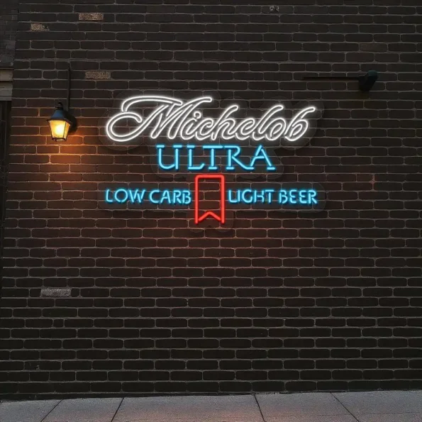 stylish michelob ultra neon sign for low carb beer lovers new arrival.webp